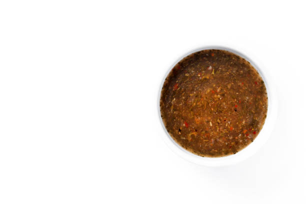 istock Green Chimichurri Sauce isolated on white background 2050393842