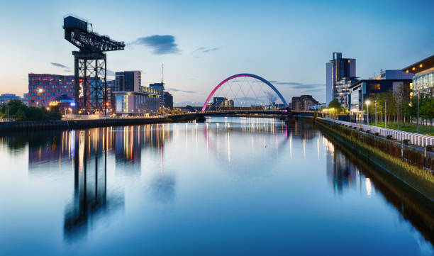 istock Glasgow at night with river - Squinty Bridge, UK 2050409709