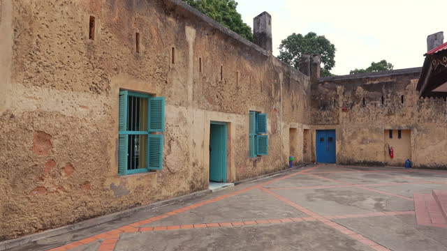 Entrance to the fortification of the prison on the Changuu Island( prison Island). Zanzibar, Tanzania