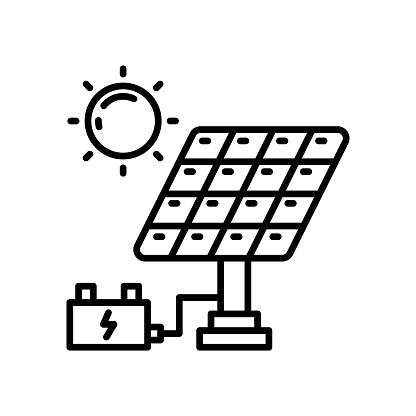 Solar Energy icon in vector. Logotype