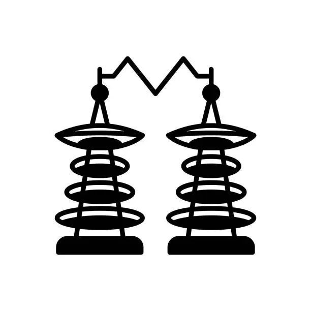 Vector illustration of Tesla Coil icon in vector. Logotype