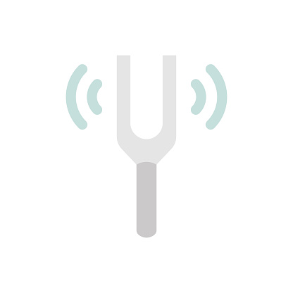 Tuning Fork icon in vector. Logotype