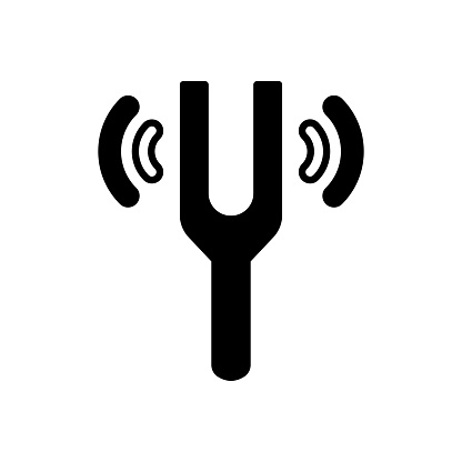 Tuning Fork icon in vector. Logotype