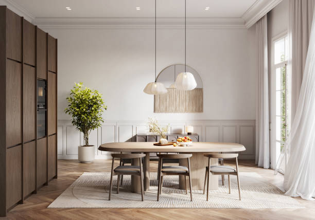 istock Digital Image of Contemporary Kitchen and Dining Elegance 2050456921