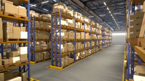 istock Huge storage facility having wholesale packages in boxes 2050466946