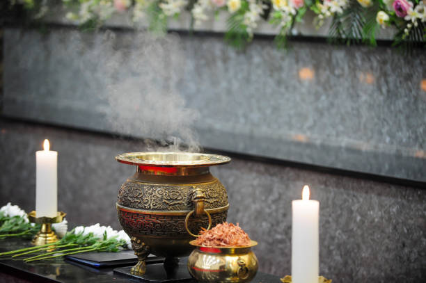 Incense burning in an incense burner