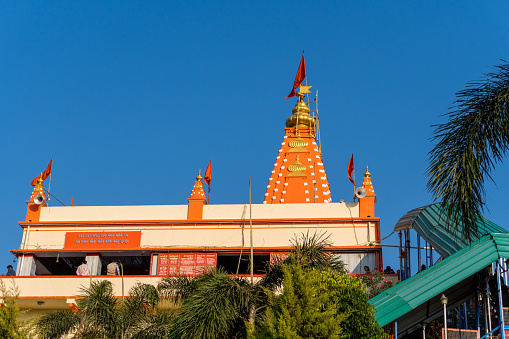 Feb.14th2024, Uttarakhand India. Vibrant Hanuman Temple: Shri Sidhbali Baba Dham Mandir, Kotdwara, Uttarakhand, India