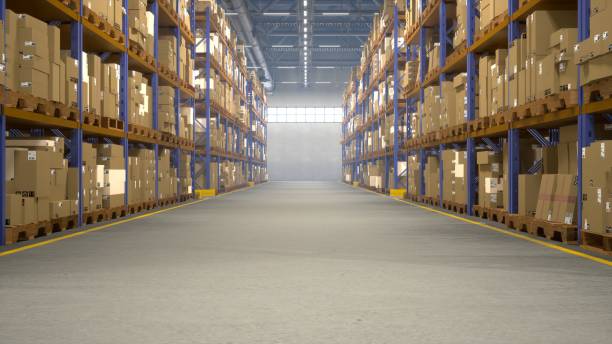 istock Logistics facility retaining products awaiting distribution and shipping 2050475285