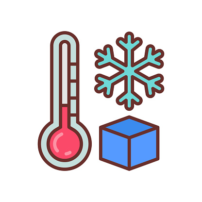 Freezing icon in vector. Logotype