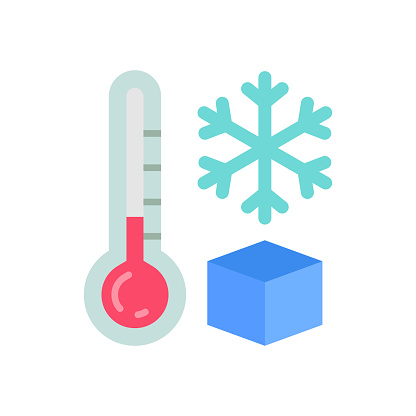 Freezing icon in vector. Logotype