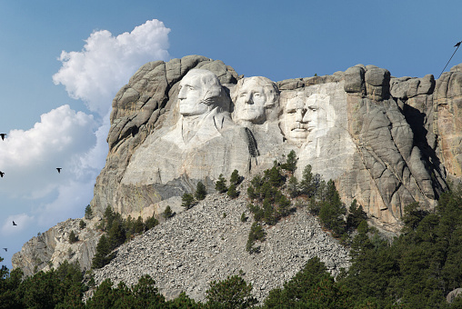 Classic view of Mount Rushmore