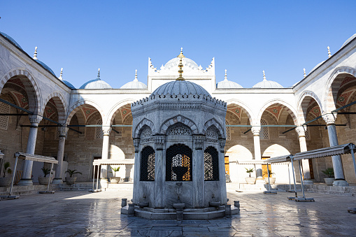 territory of Juma Mosque, Samaxi Cume Mescidi, in Shamakhi, Azerbaijan