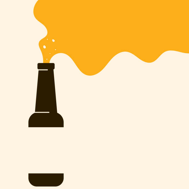 Open Beer bottle alcohol drink poster design.Happy beer day, National Beer Day,flyer, banner, social media post,typography. Vector illustration EPS 10 Open Beer bottle alcohol drink poster design.Happy beer day, National Beer Day,flyer, banner, social media post,typography. Vector illustration EPS 10. background of a cheers beer mugs stock illustrations