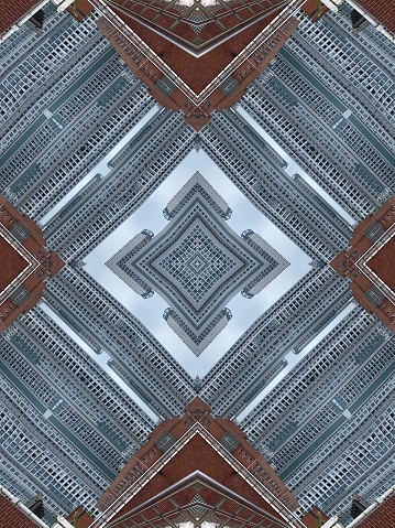 Kaleidoscope cityscape abstract background