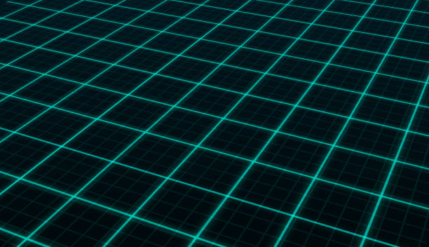 istock Blue Geometric Abstract Grid Design with Lines and Patterns, Ideal for Business and Technology Wallpaper or Construction Illustration 2050643501