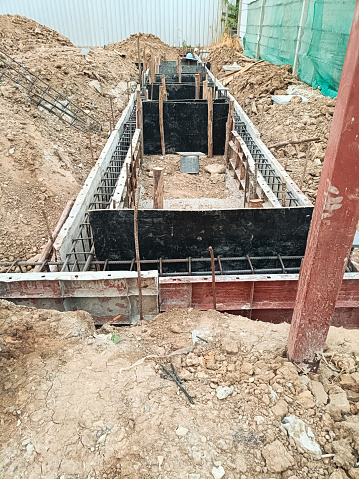 Site construction with metal on ground