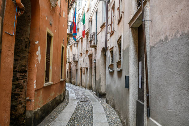 Street in Orta San Giulio, Italy