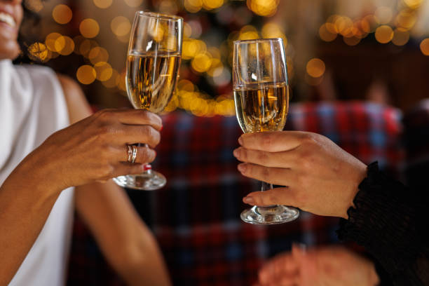 istock Cheering with champagne when celebrating Christmas or New Year's 2050671799