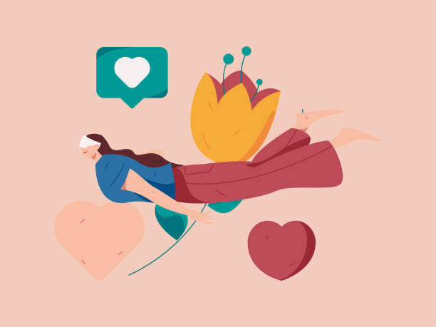 istock Happy Valentine's Day flat character vector concept business hand drawn illustration 2050680519