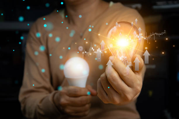 istock Glowing light bulb concept Long-term investing, stock and crypto trading 2050715234