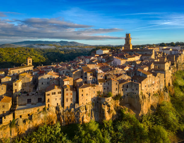 istock Pitigliano, Tuscan medieval town from drone 2050719029