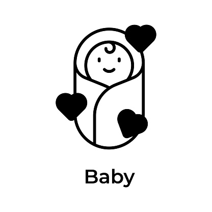 Have a look at this beautifully designed icon of baby in modern style