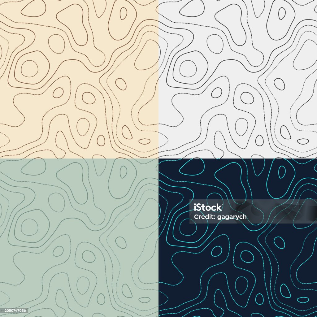 Topography Map Patterns Topography Patterns Seamless Elevation Map Tiles Attractive Isoline ...