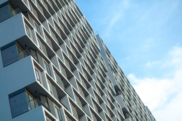 istock View up and along huge condominium in Bangkok 2050858068
