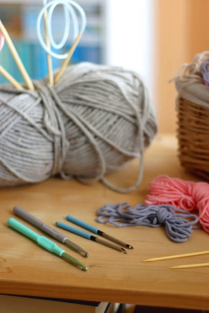istock Needlecraft Supplies and Bookshelf 2050863808