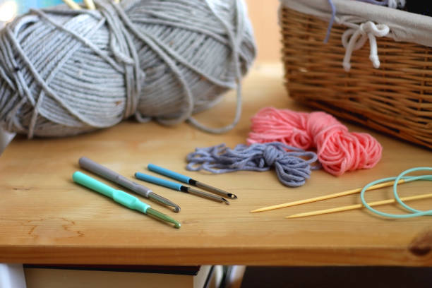istock Needlecraft Supplies and Bookshelf 2050864320