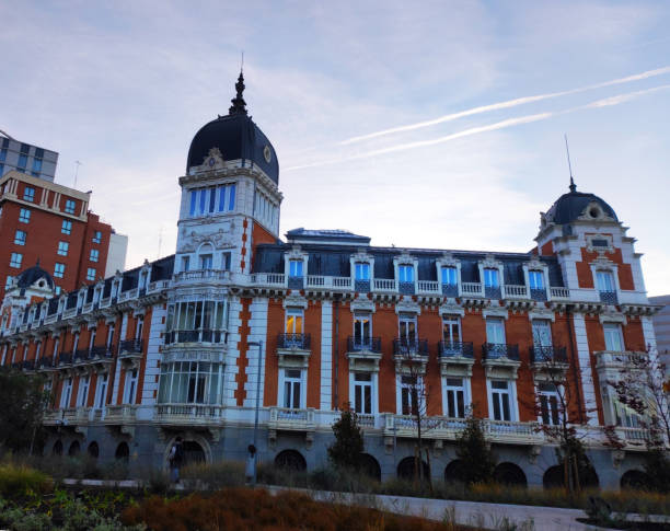 Classical office building in Madrid, Spain