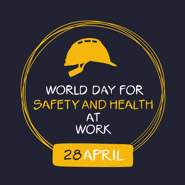 World Day for Safety and Health at Work. World Day for Safety and Health at Work, held on 28 April. earth first aid stock illustrations