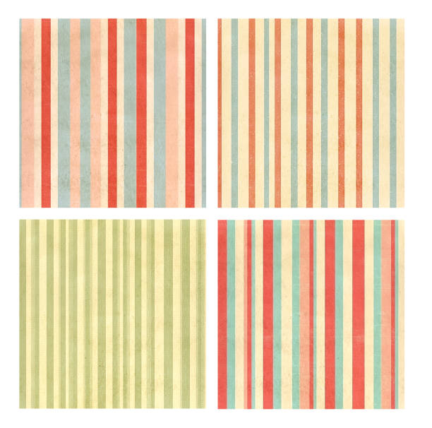 Set of pattern with paper texture and vintage striped pattern in shabby chic style. Retro background collection. Can be used for pattern fills, web page backdrop