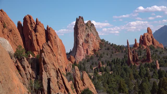 Eroded red-sandstone formations. Garden of the Gods, Colorado Springs, USA