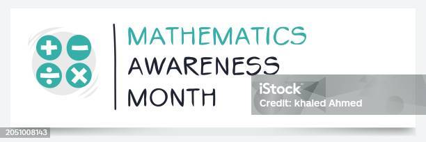 Mathematics Awareness Month Stock Illustration - Download Image Now ...