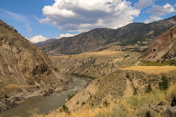 Fraser river landscape near town Lillooet,British Columbia