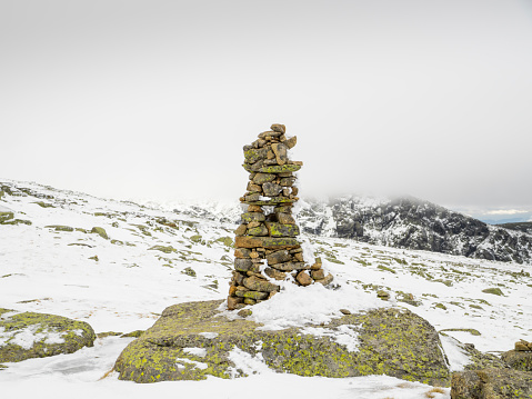 Large pile of stones in the Sierra de Béjar, Spain