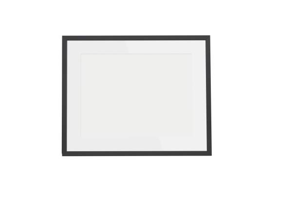 istock Simply view an blank white photo frame on plain background fit for your project element. 2051082485