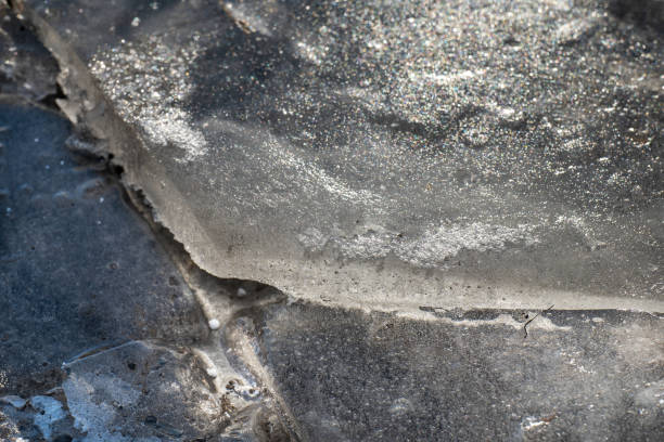 istock Close-up of a cracked ice. 2051228768