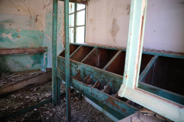 istock Interior of an old abandoned building. 2051245950