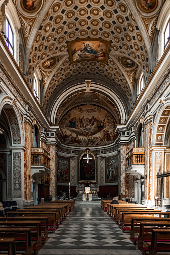 The central nave of the splendid Cathedral of San Lorenzo in Tivoli