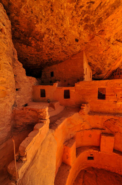Inside the Cliff Palace ruins, the largest Ancestral Puebloans cliff dwelling in North America, Mesa Verde National Park, Colorado, USA.