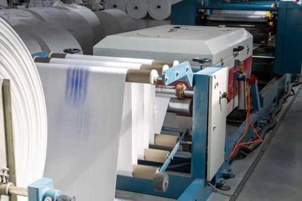 istock Equipment for making polypropylene bags and applying logos. Automatic machines& 2051317497