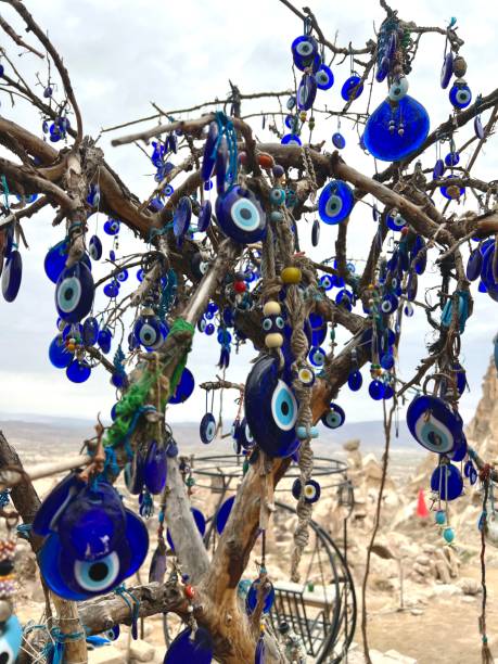 istock Hanging on the tree evil eye bead  in cappadocia. 2051318528