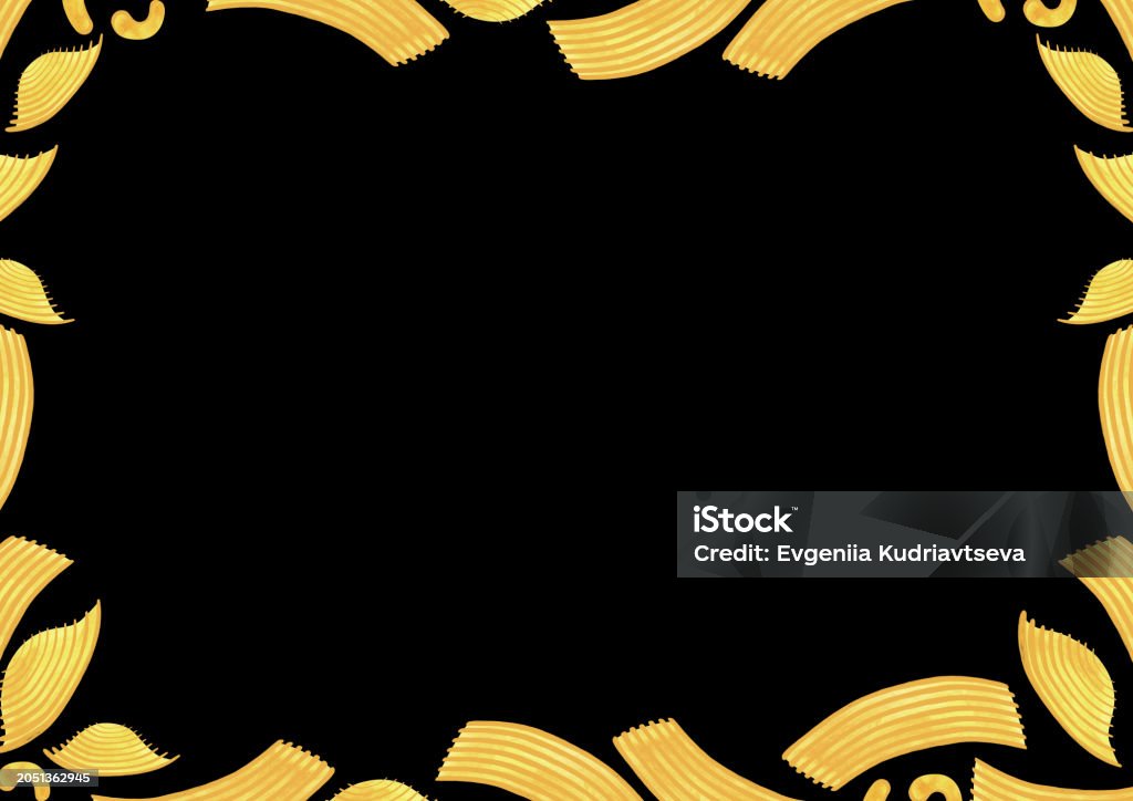 Italian Menu Frame Rectangular A3 Frame Made Of Different Types Of Italian Pasta For ...