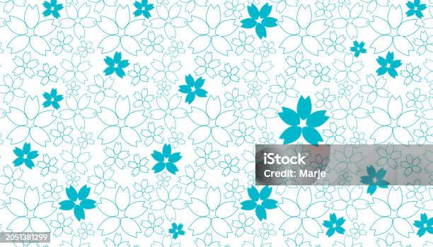 Hanami Background Asian Cherry Blossoms Background Japanese Hanami Flower Pattern Stock ...