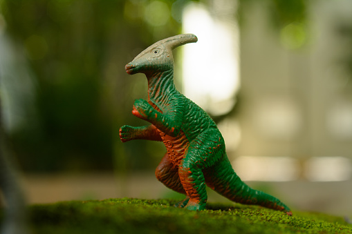 Dinosaur miniature toy close-up