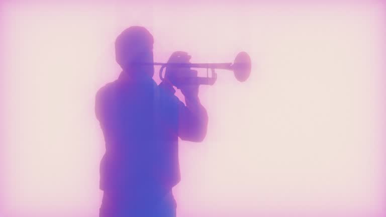 Man Playing The Trumpet Silhouette