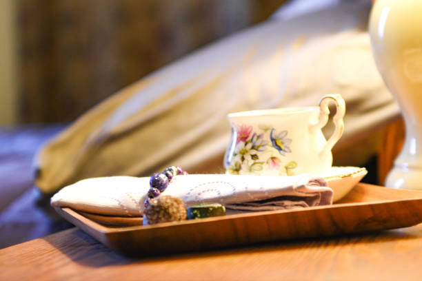 A cup of tea offers a pleasant delight first thing in the morning.