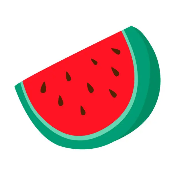Vector illustration of Vector watermelon fresh fruit icon isolated